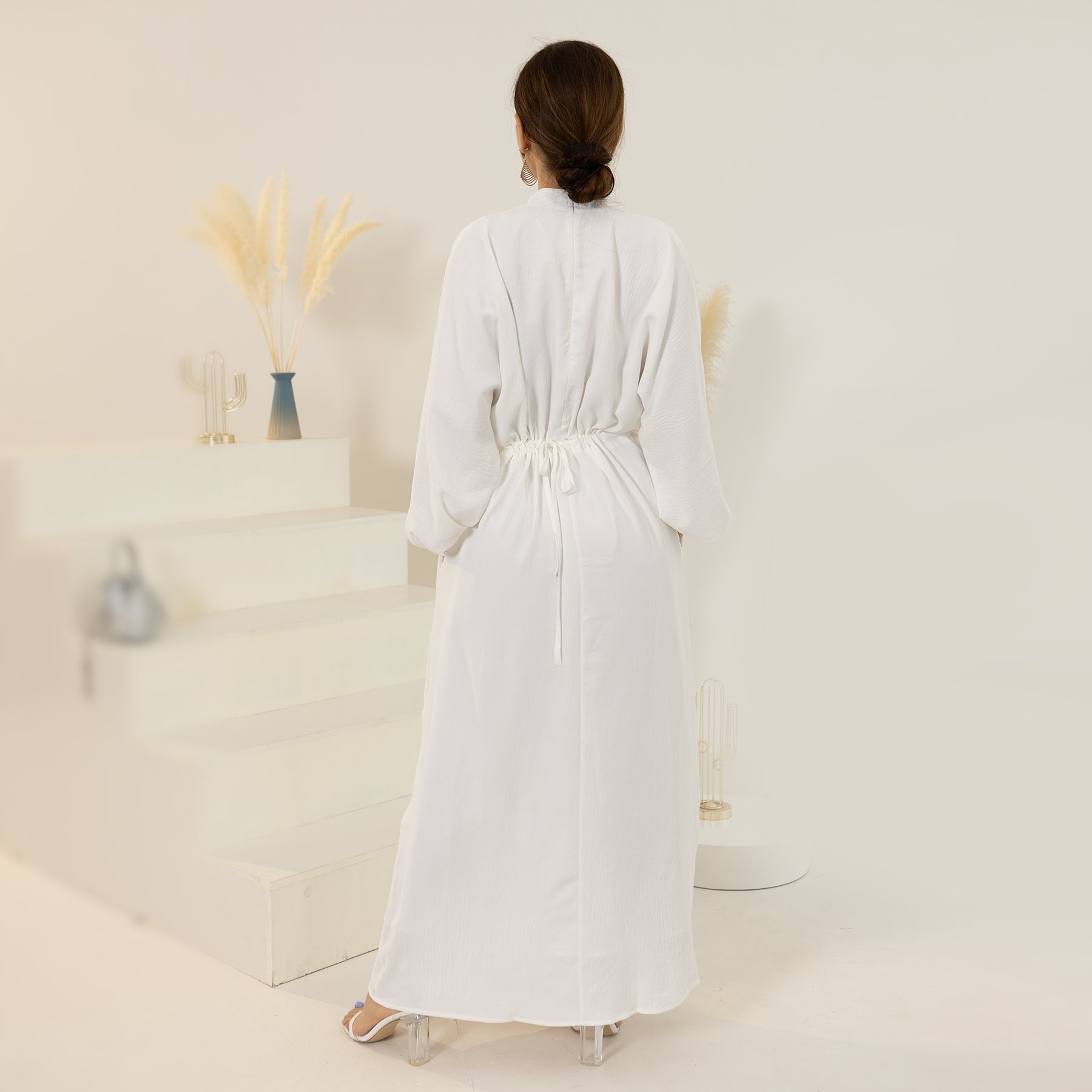 Daniella Women's White Maxi Dress - Elegant Long Flowy Summer Dress for Beach, Wedding, and Party Occasions