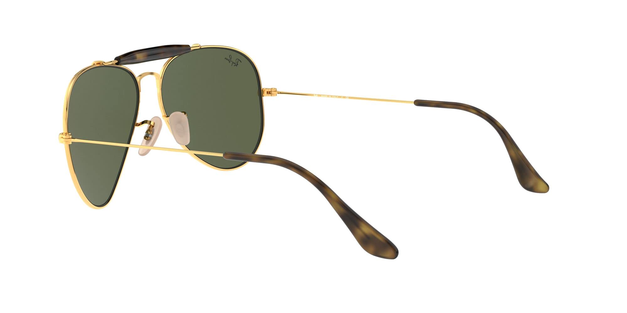 Ray-Ban RB3029 Outdoorsman II Aviator Sunglasses for Men & Women - Polarized UV Protection Lenses - Classic Pilot Style for Driving, Travel & Outdoor Activities
