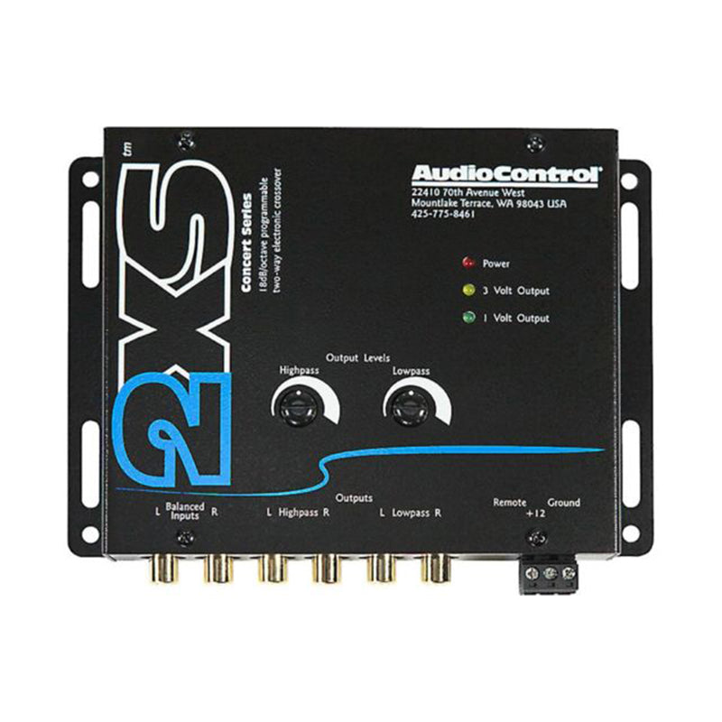 AudioControl 2XS Concert Series 2-Way Crossover - Premium Car Audio System Component for Enhanced Sound Quality in Vehicles & Home Theaters