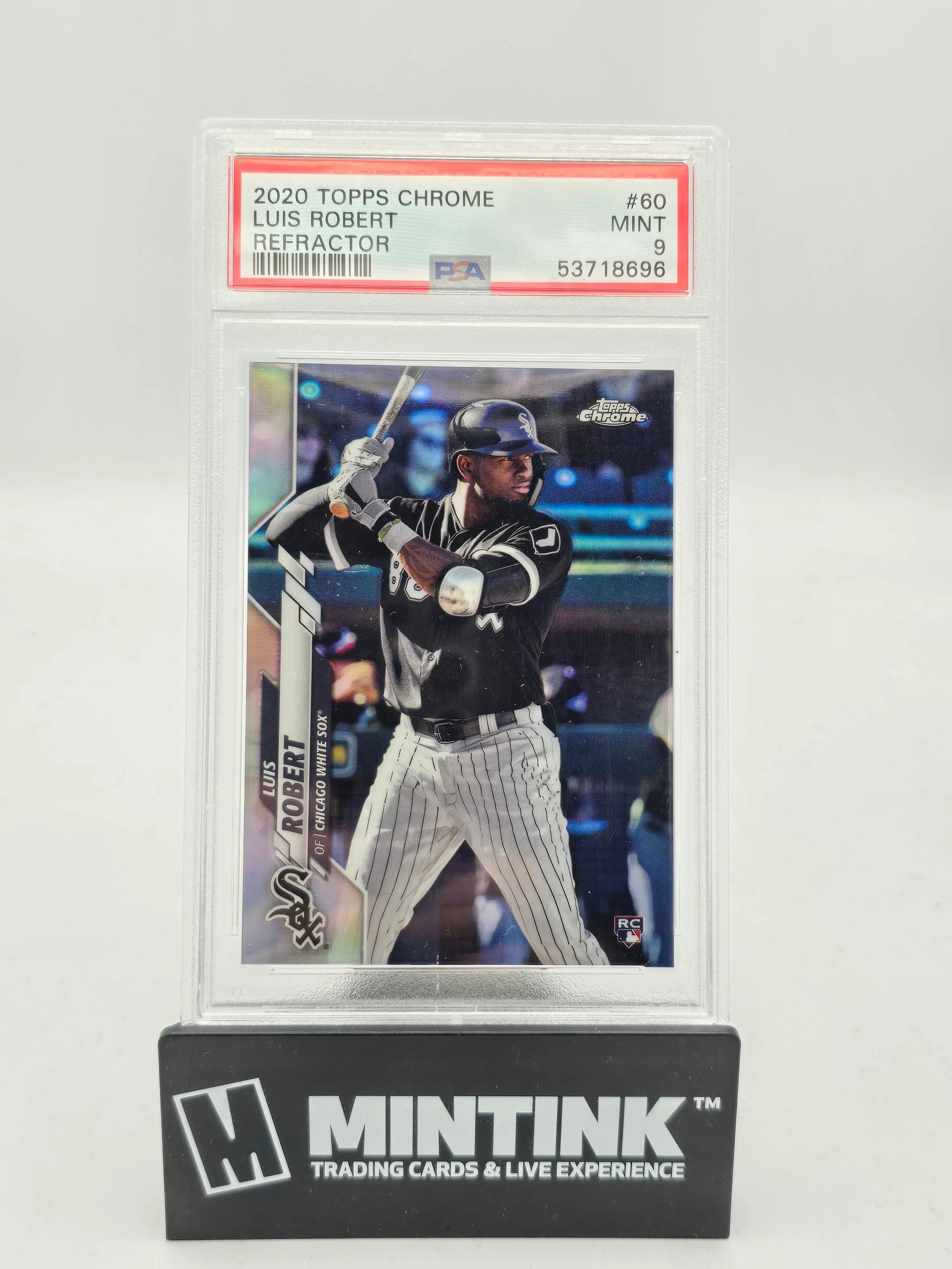 2020 Topps Chrome Baseball Luis Robert RC Rookie Refractor PSA 9 #60 - Collectible Baseball Card for Sports Memorabilia & Investment