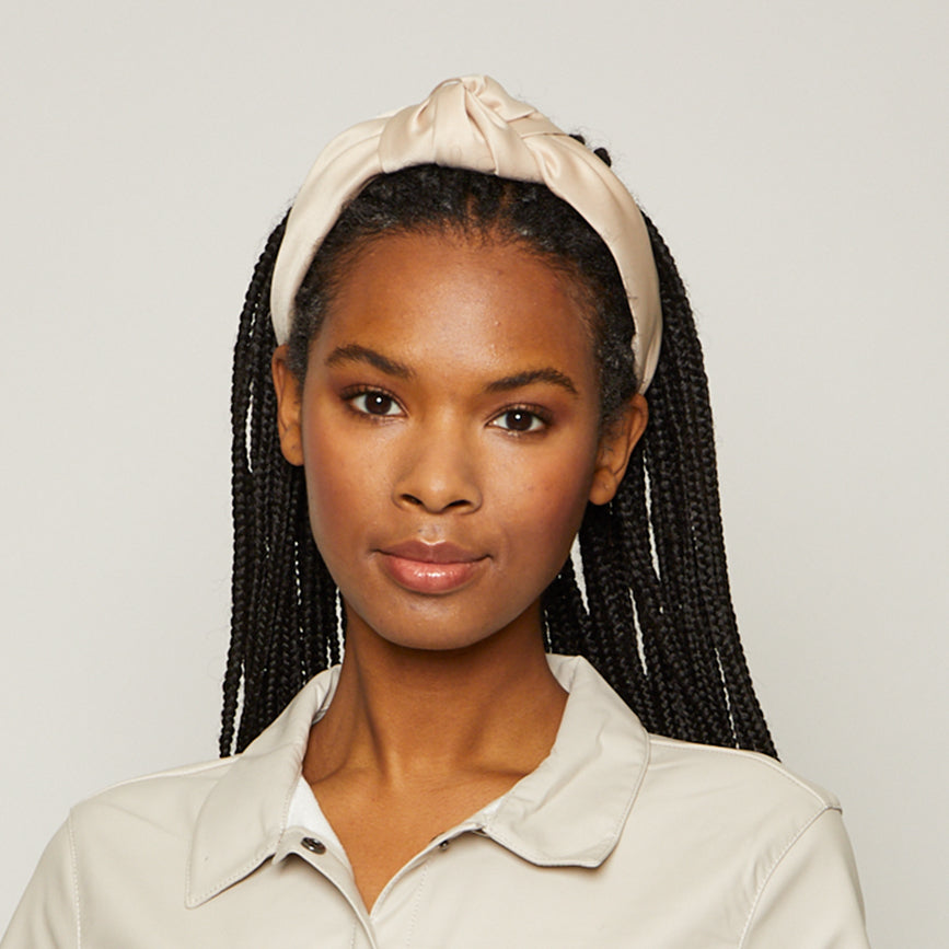 Maryn Satin Headband for Women - Soft & Stretchy Hair Band for Workouts, Yoga, Sleep & Everyday Use