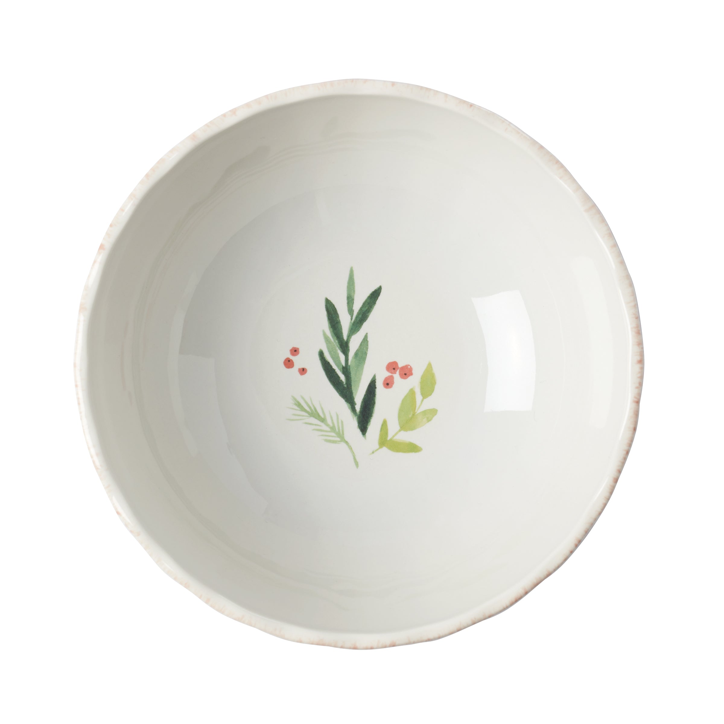 Premium French Perle Berry All-Purpose Bowls Set of 4 - Elegant Serving Bowls for Salads, Snacks, Desserts & Entertaining - Dishwasher Safe Stoneware