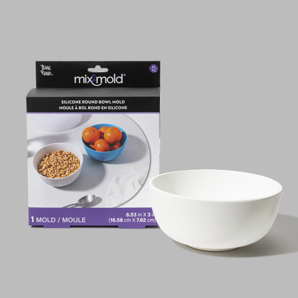Brea Reese Mix2Mold Silicone Cereal & Soup Bowl Mold - Reusable Food Safe Silicone Mold for DIY Candy, Chocolate, Soap Making - Perfect for Kitchen, Baking, and Craft Projects