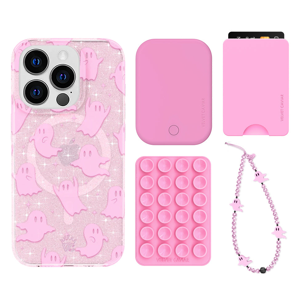 Pink Glitter iPhone Case with Wallet - Stylish & Protective Phone Cover for Women - Perfect for Parties, Travel & Everyday Use
