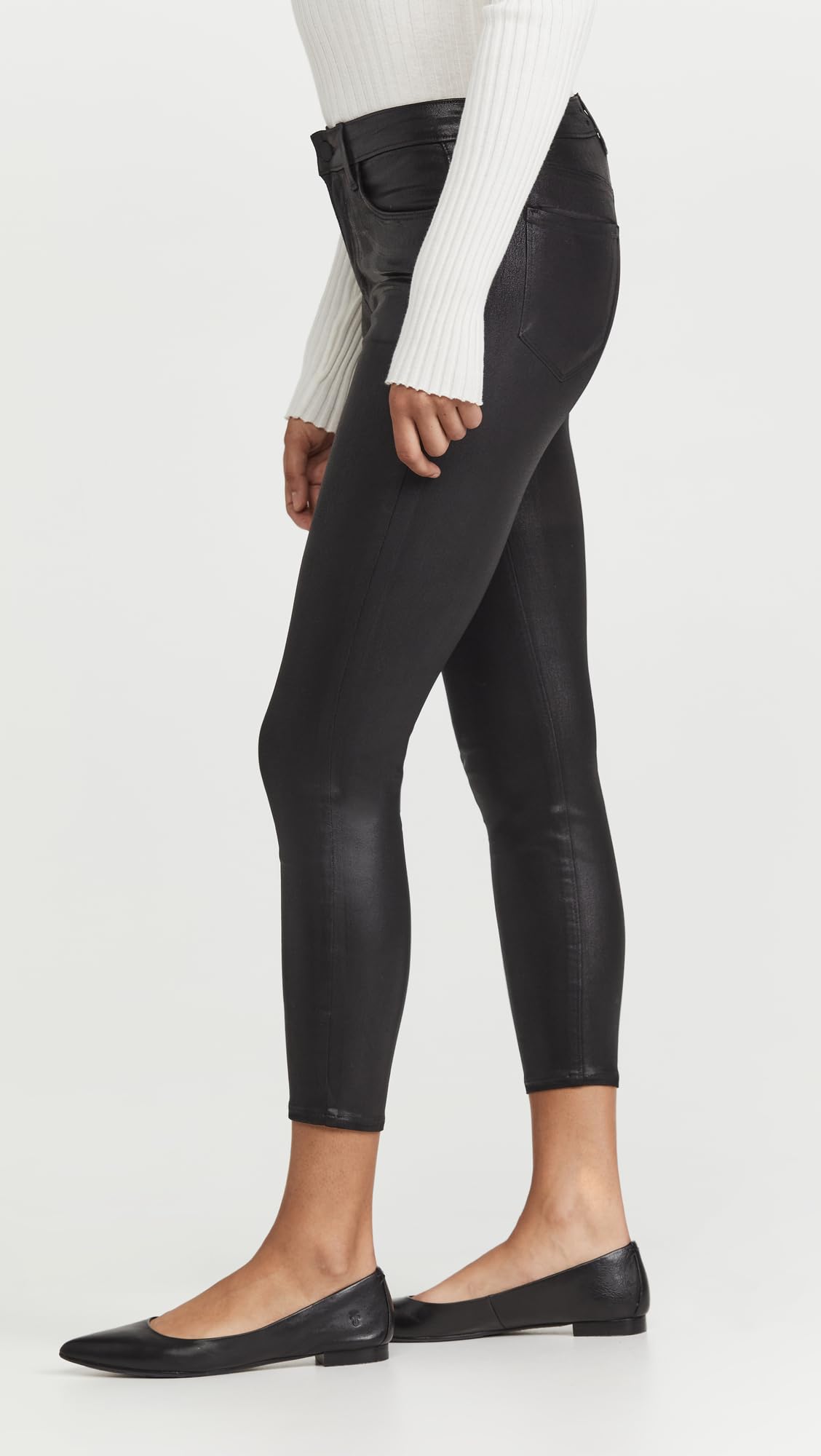 L'AGENCE Women's Margot Coated Skinny Jeans - High Waist Stretch Denim Pants for Casual & Night Out | Perfect for Date Night, Office & Weekend Wear