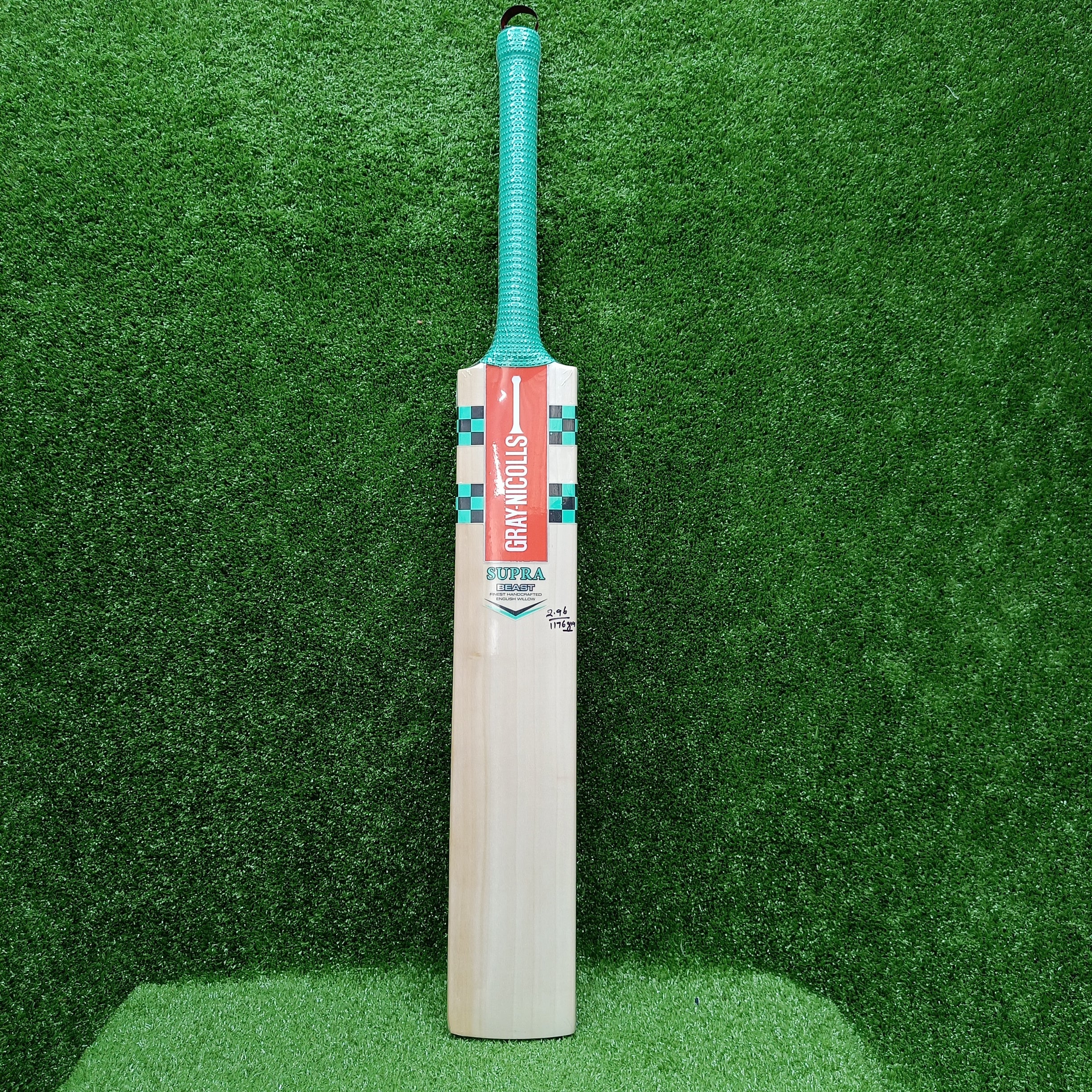 Gray Nicolls Supra Beast English Willow Cricket Bat - Premium Grade 1 Willow with Green Sticker - Perfect for Professional Matches & Training Sessions