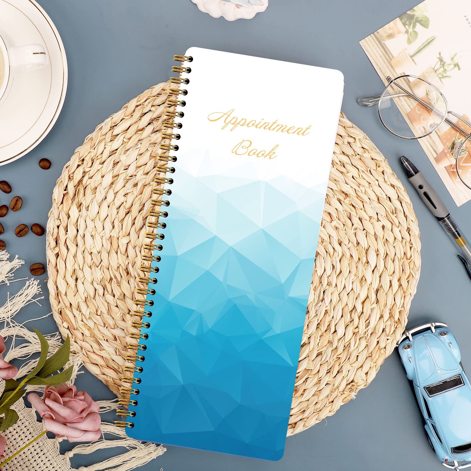 2025 Salon Appointment Book - Undated Daily & Hourly Planner with 15-Minute Intervals for Scheduling - Perfect for College, Office, and Home Use - Blue | Ideal for Beauty Professionals, Students, and Busy Professionals
