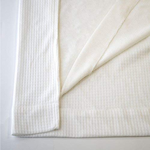 Telegraph Hill Double Layer Waffle Knit Check Robe - Soft Microfiber Spa Bathrobe for Women & Men | Cozy Loungewear for Home, Hotels & Spas (Large, White)
