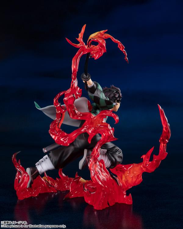 Figuarts Zero Demon Slayer: Kimetsu no Yaiba Kamado Tanjiro Total Concentration (Dance of the Fire God) Action Figure Statue - Anime Collectible for Display & Home Decor