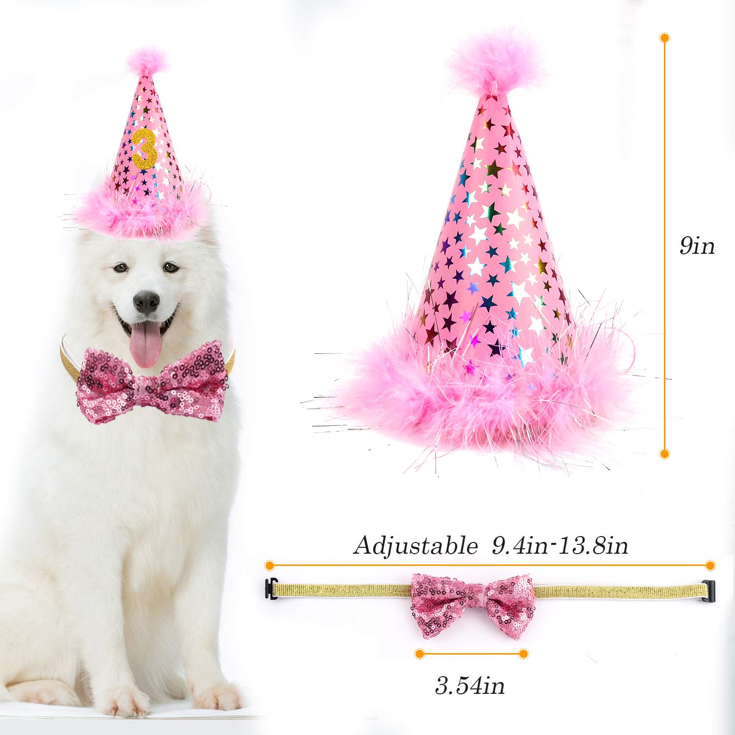 Dog Birthday Party Supplies Set - Cute Dog Bandanas, Hat, Scarf, Banner, Balloons & Bowtie for Puppy Celebration | Perfect for Dog Themed Parties, Birthday Decorations & Pet Photo Shoots
