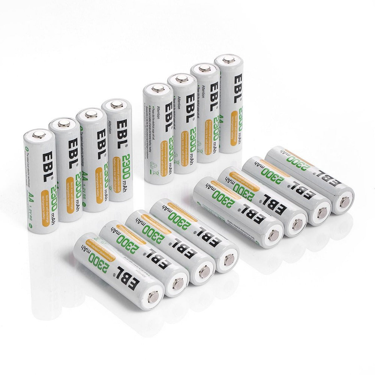 EBL 2300mAh AA NiMH Rechargeable Batteries - 8 Pack High Capacity for Digital Cameras, Flashlights, Toys & More | Long Lasting Power Supply