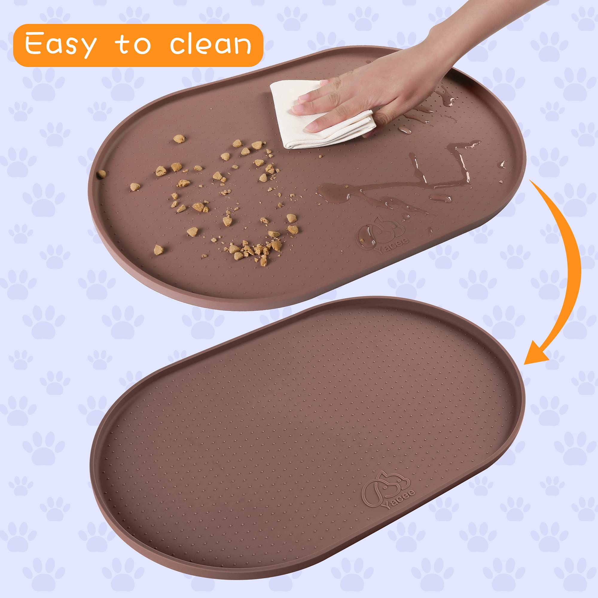 100% Waterproof Non-Slip Silicone Pet Feeding Mat - 0.5