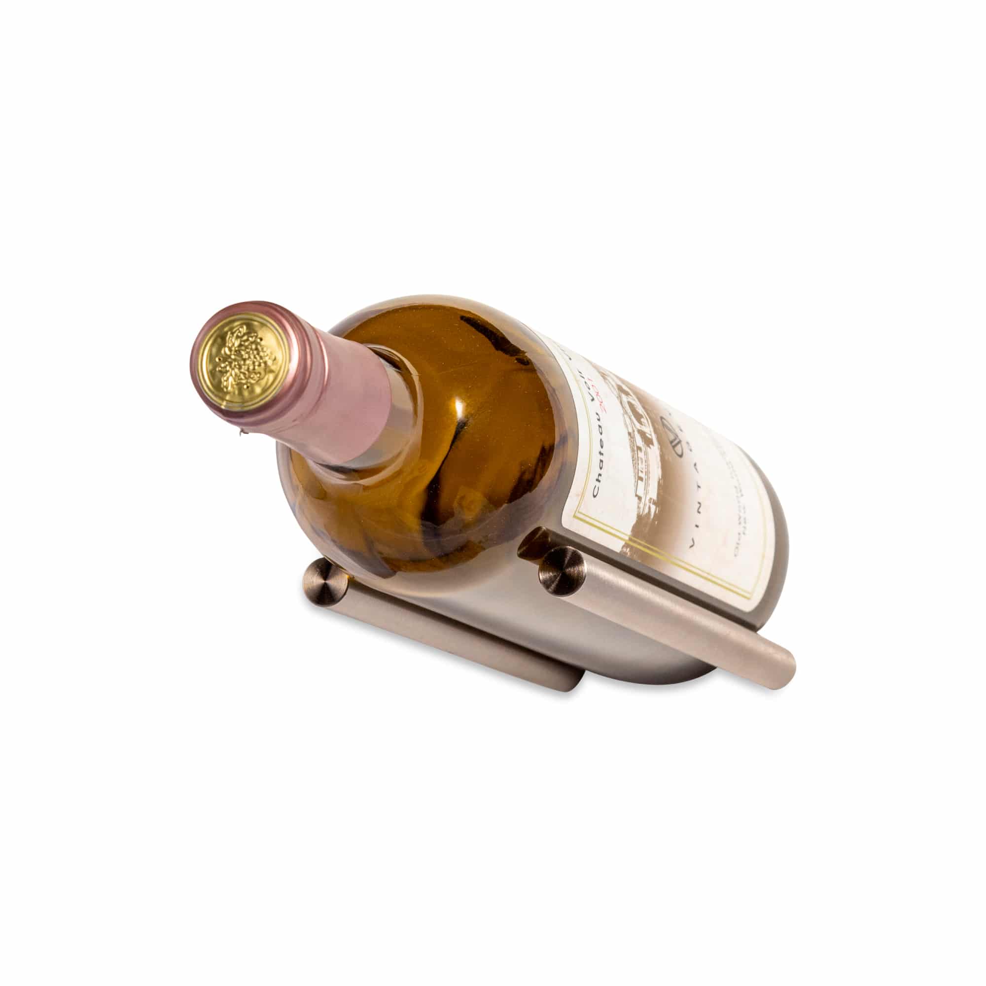 Vino Rail Single Bottle Cork Forward Wine Peg - Wall Mounted Wine Holder for Kitchen, Bar, or Dining Room Storage and Display