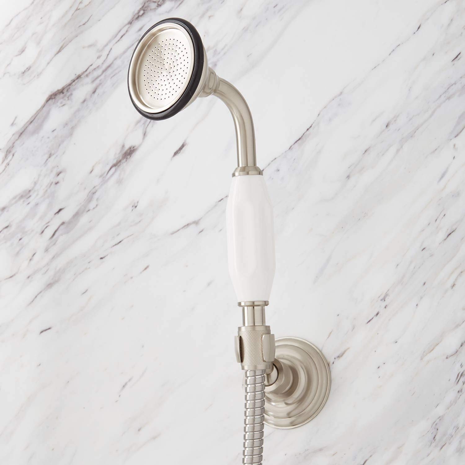 Signature Hardware 304382 Exposed Shower System with Rainfall Shower Head & Handheld Spray - Chrome Finish for Modern Bathroom & Spa Experience