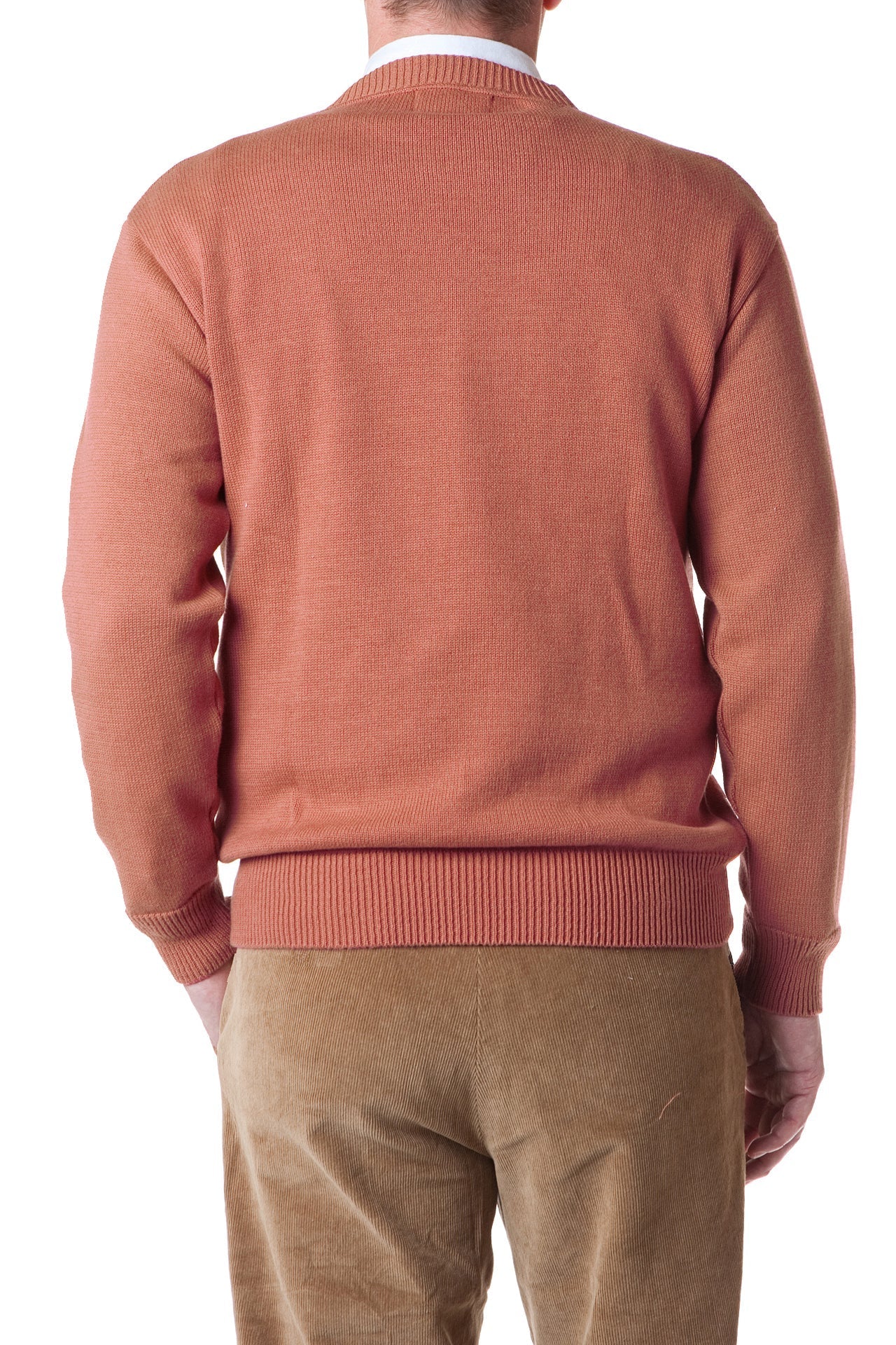 Yachtsman Crewneck Sweater for Men - Classic Brick Red Cotton Knit Pullover | Perfect for Sailing, Casual Wear & Fall Layering