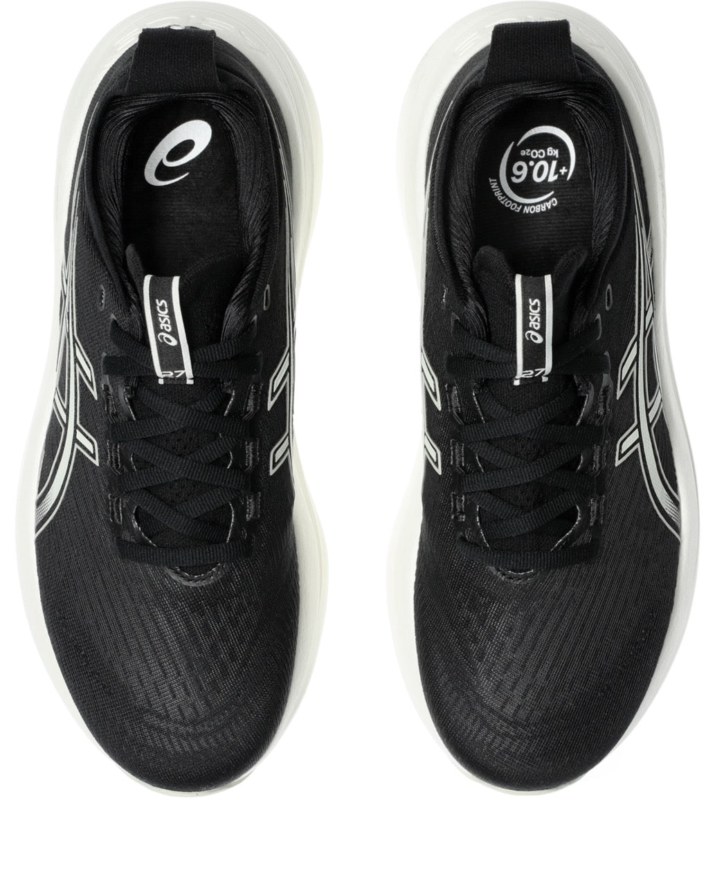 ASICS Women's Gel-Nimbus 27 Running Shoes - Black/Lake Grey - Cushioned Support for Long Distance Running & Gym Workouts