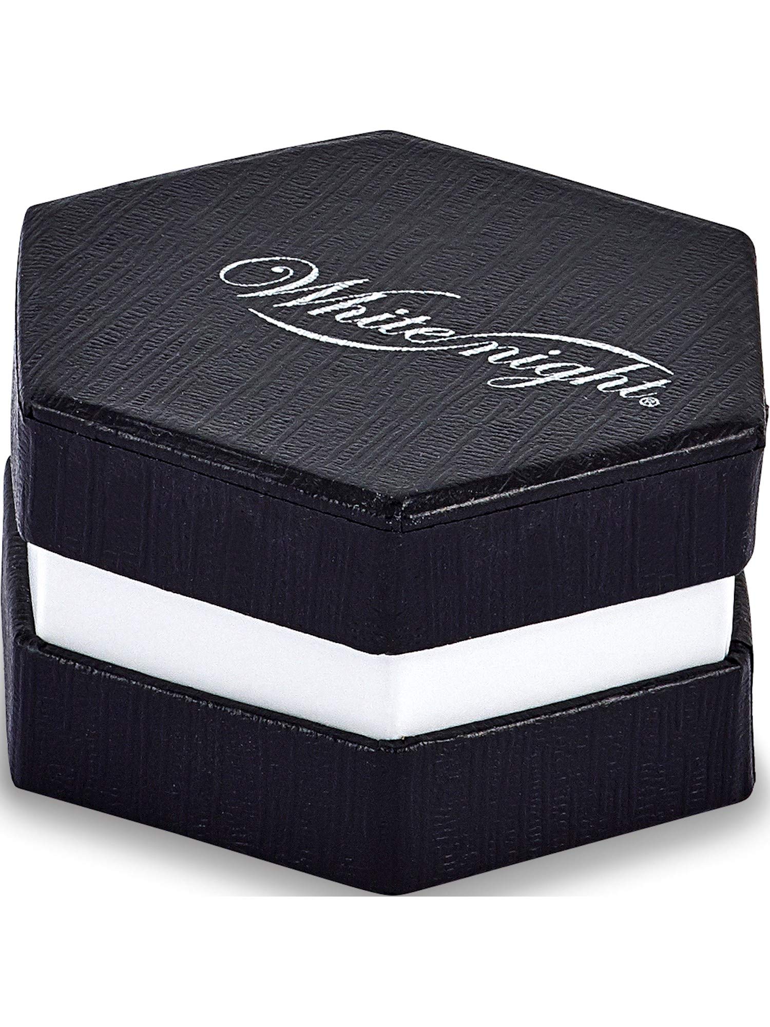 Sterling Silver Rhodium Plated Black & White Diamond Men's Wedding Band Ring for Grooms, Engagement, Anniversary Gifts - Perfect for Formal Events & Special Occasions