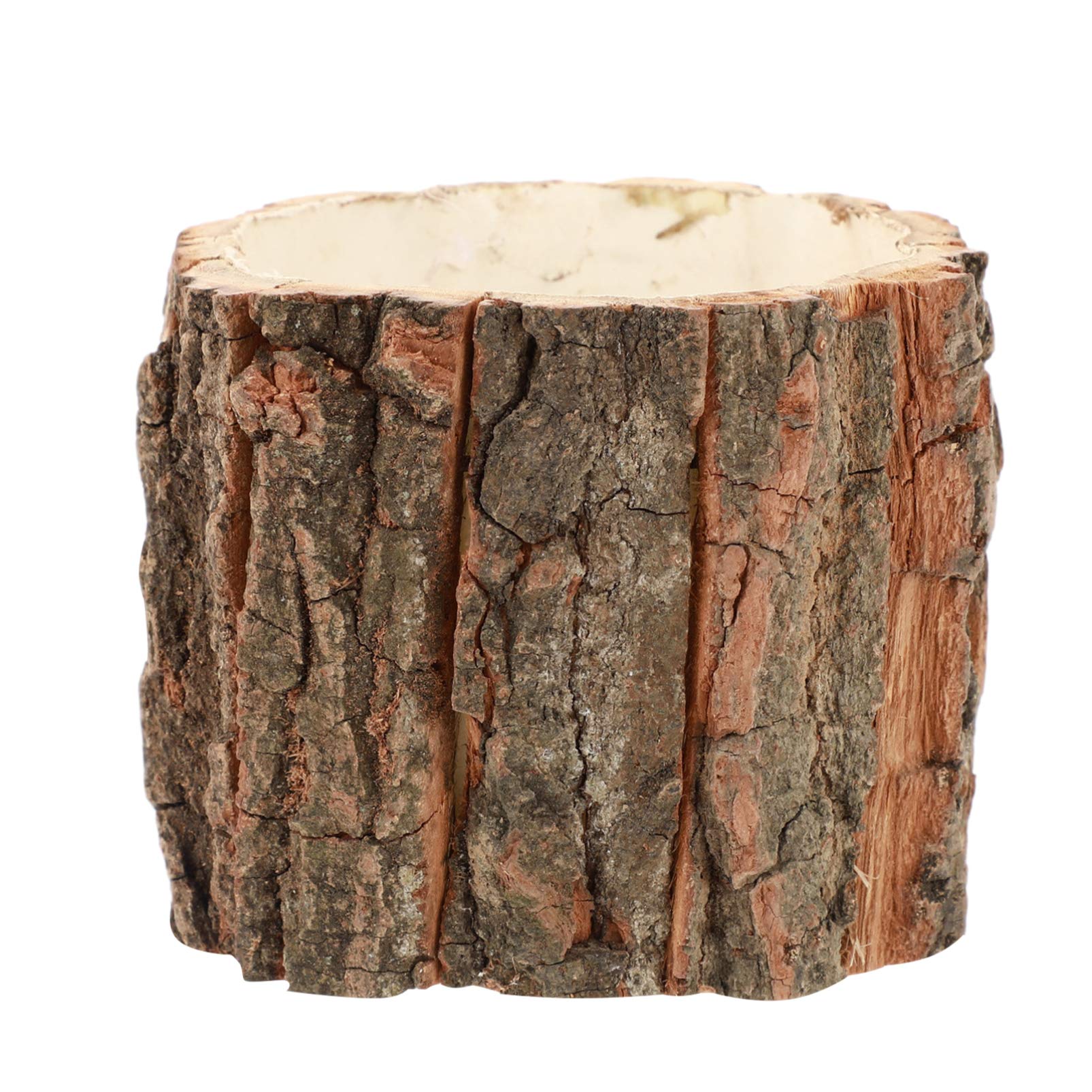 Natural Wooden Flower Pot - Rustic Farmhouse Planter Bucket with Barrel Design for Indoor/Outdoor Plants, Flowers & Home Decor | Perfect for Gardens, Patios, and Table Centerpieces