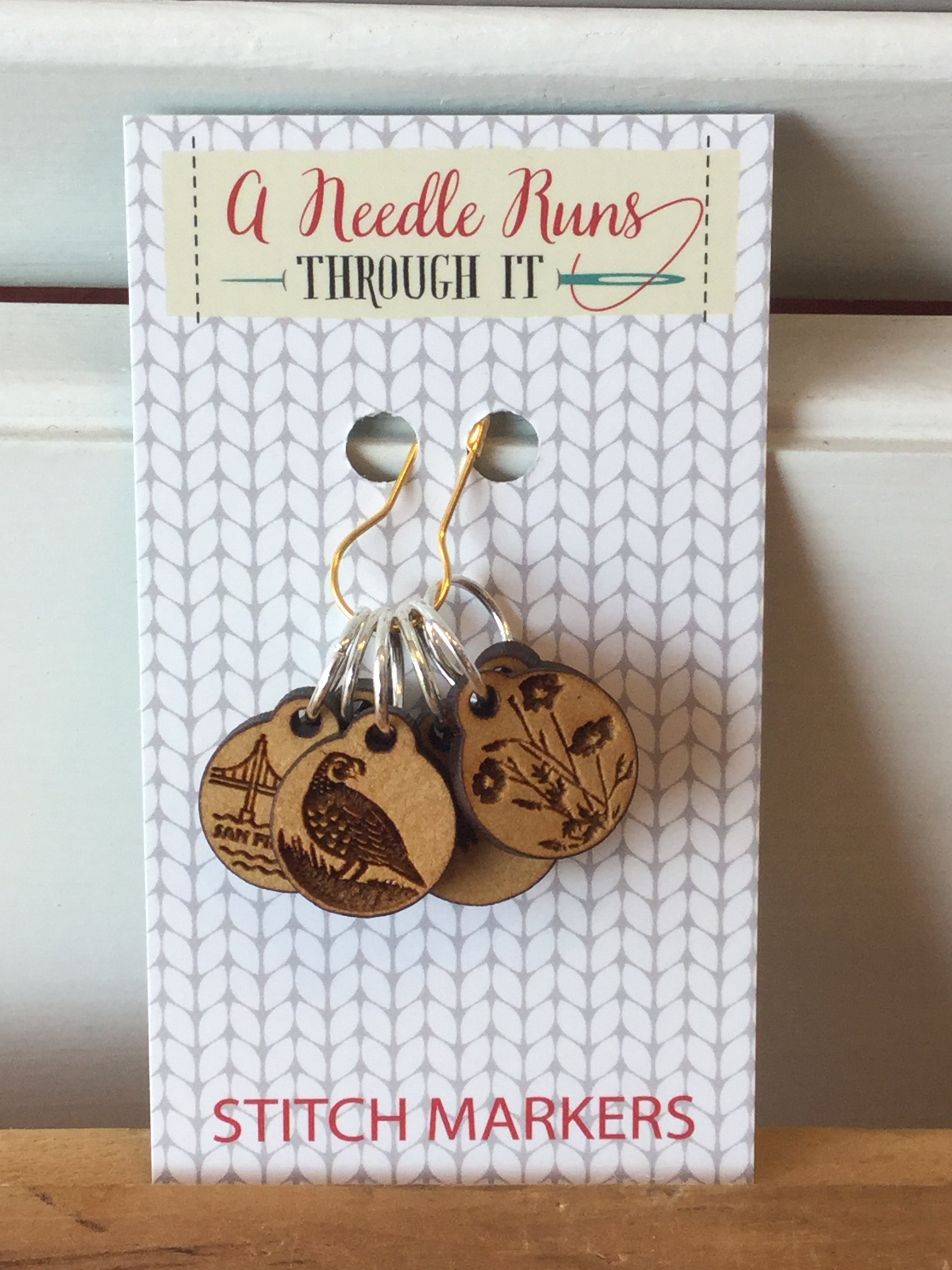 High-Quality Stitch Markers for Knitting & Crocheting - Perfect for Counting Rows & Stitches - A Needle Runs Through It
