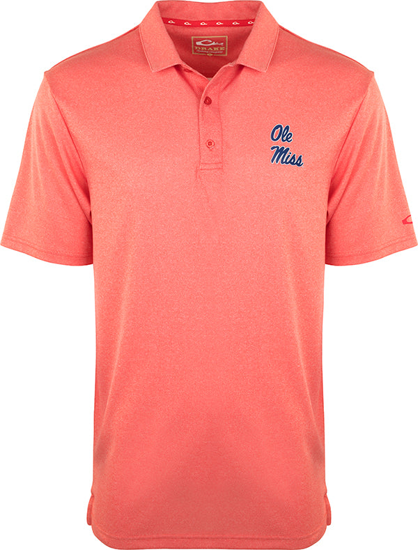 Ole Miss Vintage Heather Polo Shirt - Comfortable Cotton Blend, Classic Fit for Men & Women - Perfect for Tailgates, Alumni Events & Casual Wear