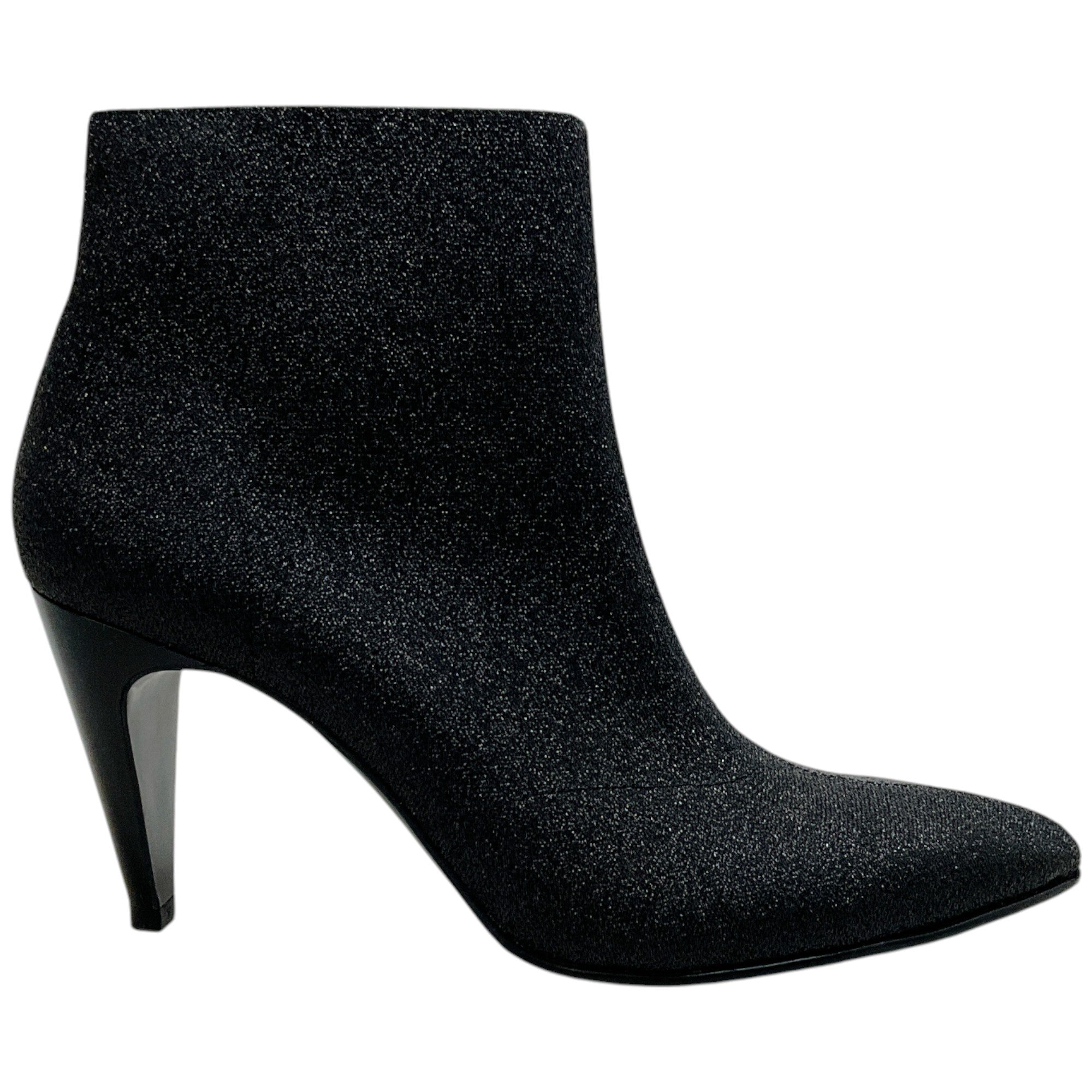 Robert Clergerie Black Shimmer Pull On Booties - Stylish Ankle Boots for Women | Perfect for Office, Parties & Evening Events
