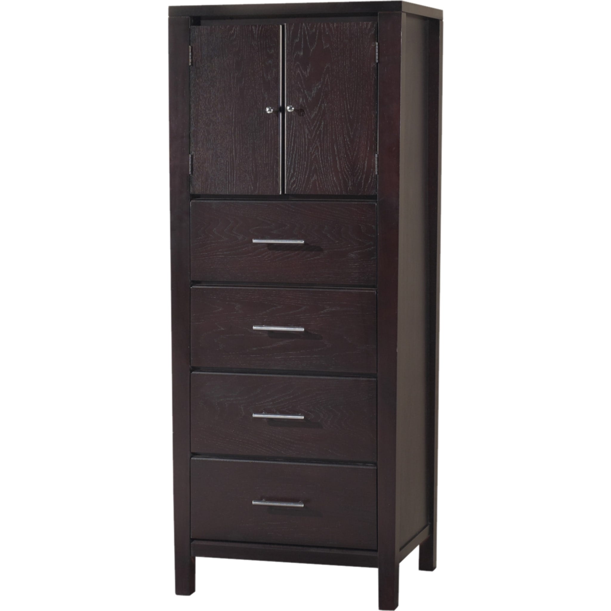Nevis Espresso Lingerie Chest - 5 Drawer Wooden Storage Organizer for Bedroom, Closet & Boudoir (2024 Collection) | Perfect for Underwear, Socks & Jewelry Organization