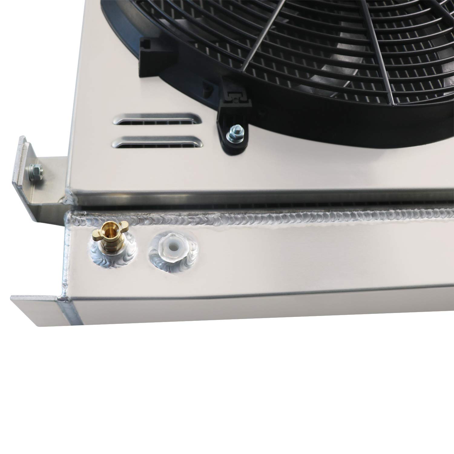 3 Row Aluminum Radiator with Shroud & Fan - Compatible with 1930-1931 Ford Model A & Chevy V8 - High-Performance Cooling for Classic Car Restoration & Hot Rod Upgrades