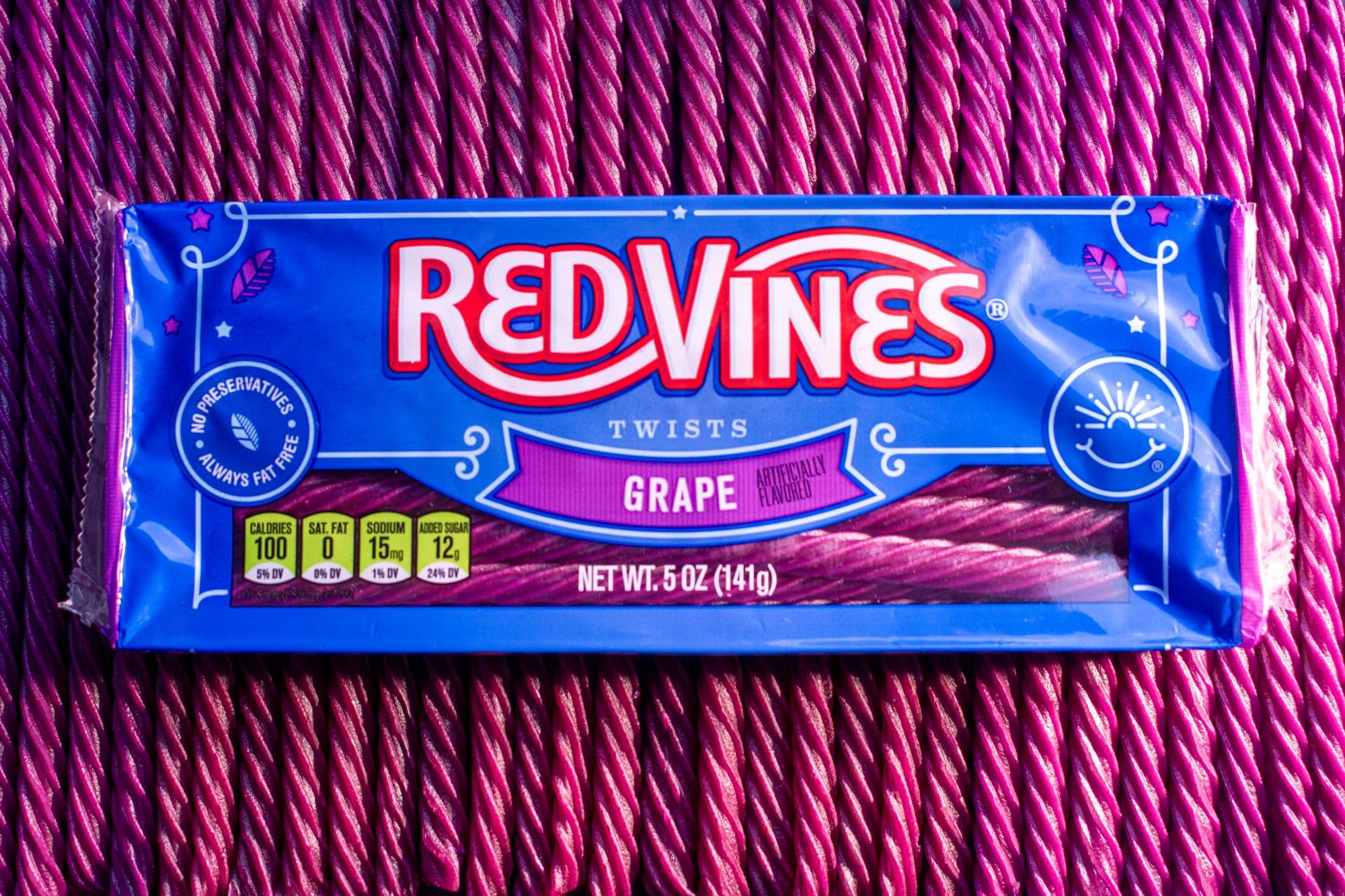 Red Vines Licorice Variety Pack - Red & Grape Flavored Soft Chewy Candy Twists (6 Pack, 5oz Trays) | Perfect for Movie Nights, Party Favors & Office Snacks