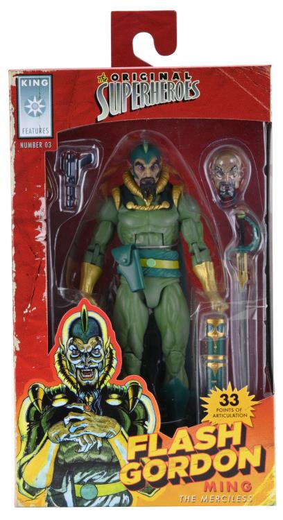 NECA Ming the Merciless King Action Figure - Original Superheroes Collection No.03 - Perfect for Comic Book Displays & Collector Showcases