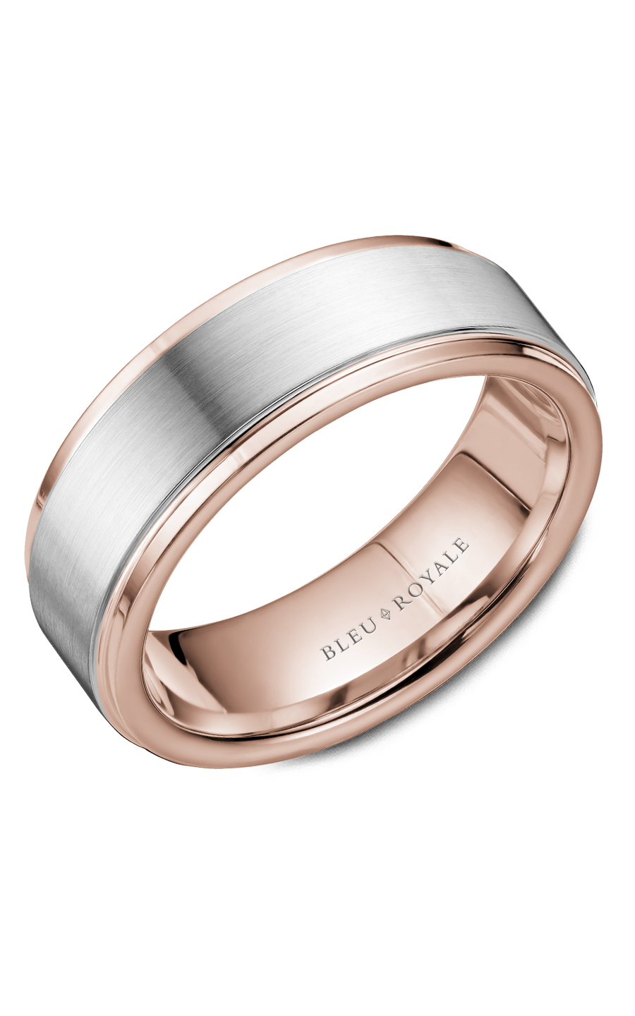 Bleu Royale Men's Wedding Band RYL 036WR75 - 14K White Gold Classic Ring for Grooms & Engagement - Perfect for Weddings, Anniversaries & Special Occasions