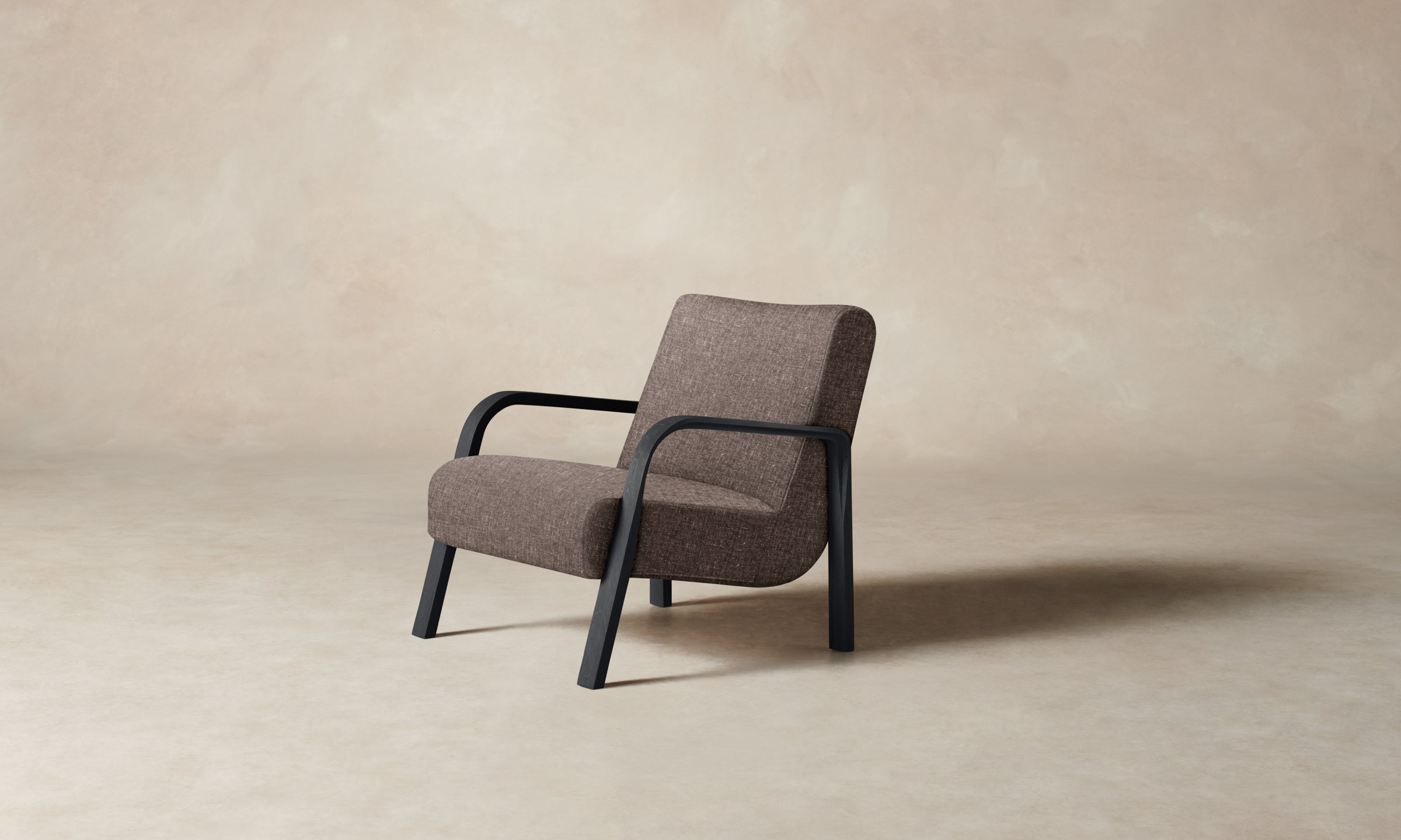 The Felix Chair - Premium Heritage Belgian Linen Upholstery in Carob Brown | Elegant Dining Room & Living Room Accent Chair