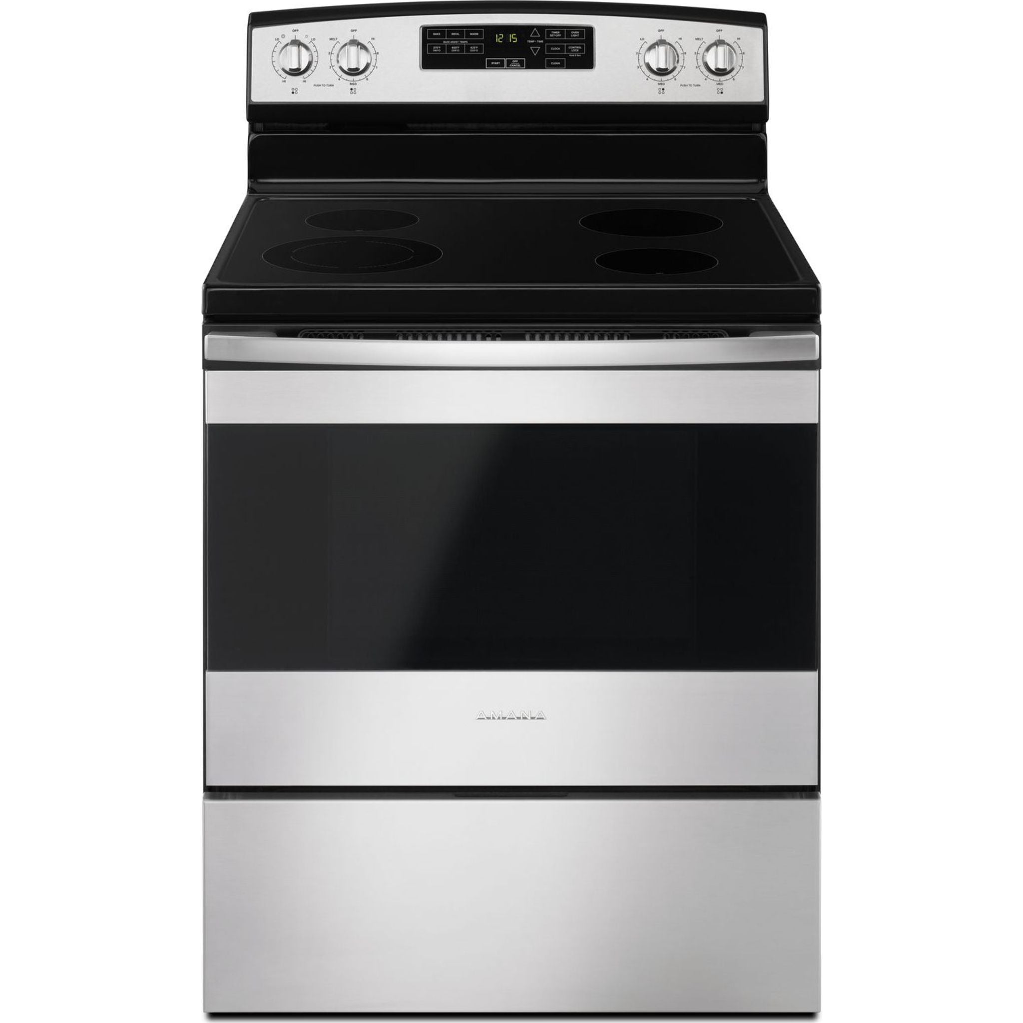 Amana Self-Cleaning Range YAER6603SFS - 30 Inch Stainless Steel Gas Oven with 5 Burners & Convection Bake - Perfect for Home Kitchens & Professional Cooking