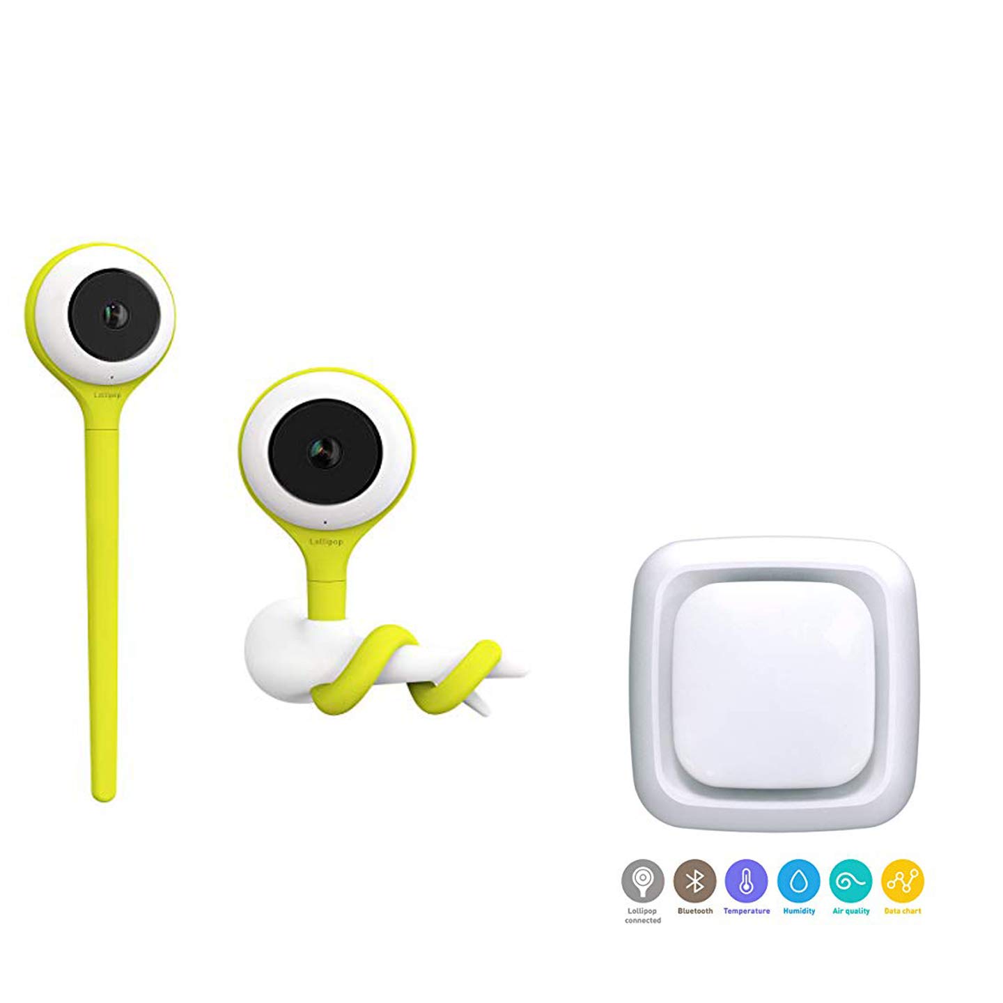 Lollipop Smart Baby Monitor with HD Camera & Two-Way Audio - Crying Detection, Night Vision & Real-Time Alerts - Perfect for Nursery, Toddler Room & Travel Use