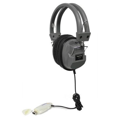 Buhl Deluxe USB Headphones with Noise Cancelling & Built-in Mic - Comfortable Over-Ear Headset for PC, Gaming, Office & Online Meetings (Black)