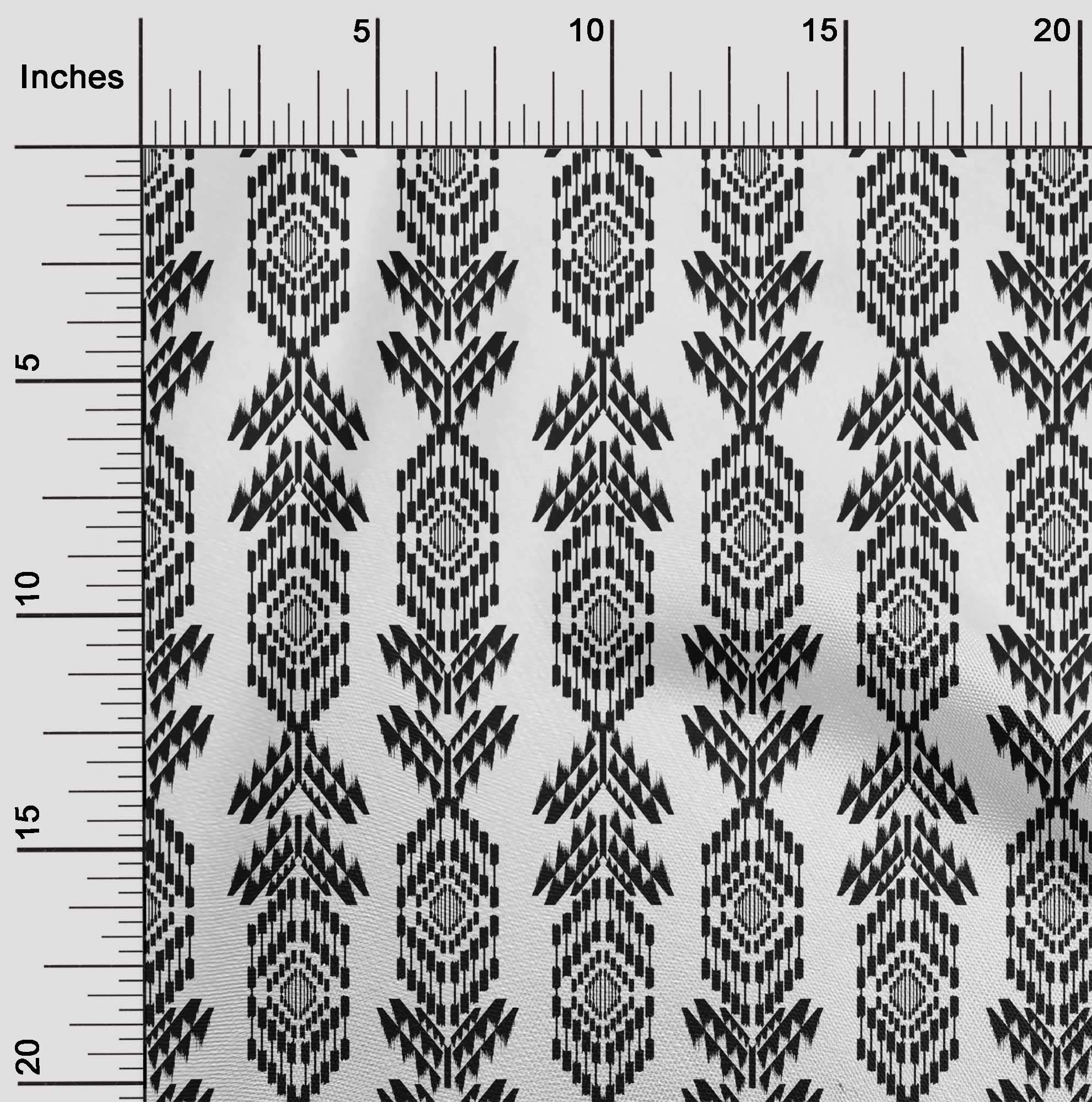 Velvet Black Aztec Print Fabric by The Yard - 58 Inch Wide for DIY Clothing, Sewing Projects & Home Decor | Soft, Durable & Easy to Sew