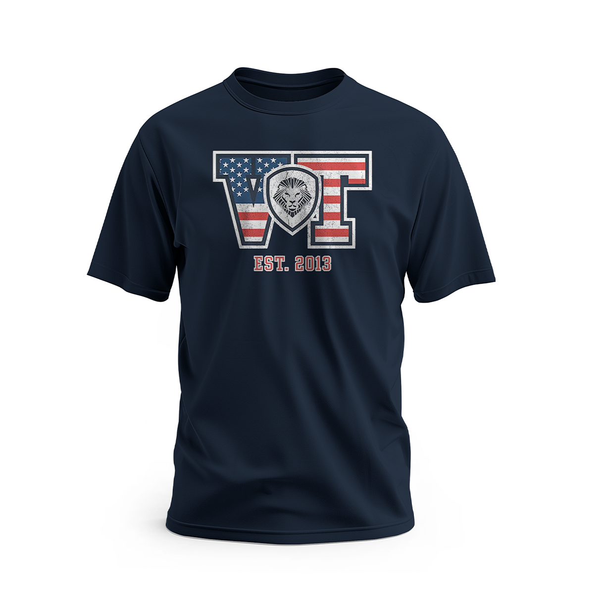 Collegiate VT Short Sleeve T-Shirt for Men & Women - Comfortable Cotton Crewneck Tee - Navy Blue - Perfect for Casual Wear, Sports & School Activities