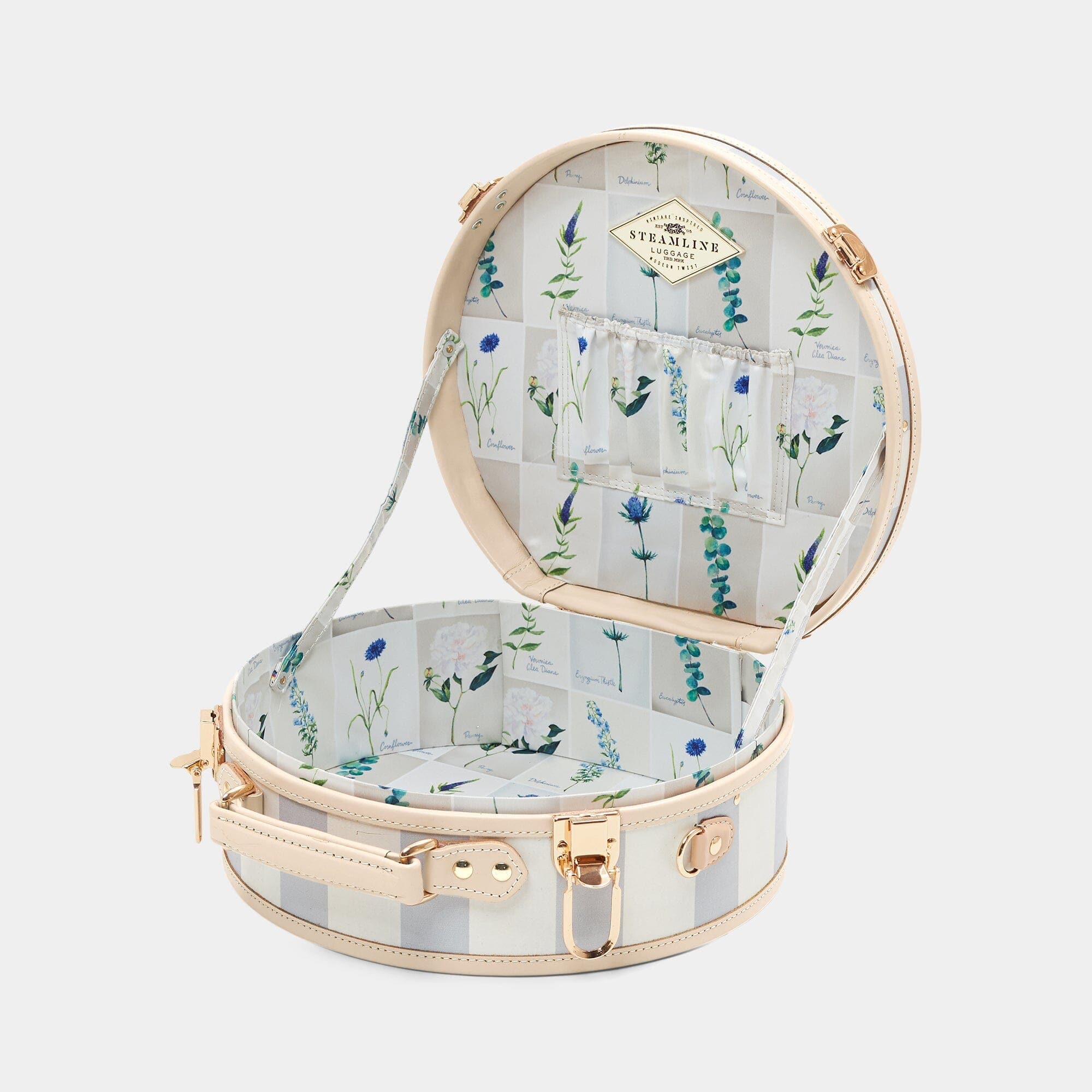 The Illustrator - Blue Hatbox Small | Stylish Storage for Art Supplies, Jewelry & Keepsakes | Perfect for Artists, Crafters & Home Decor