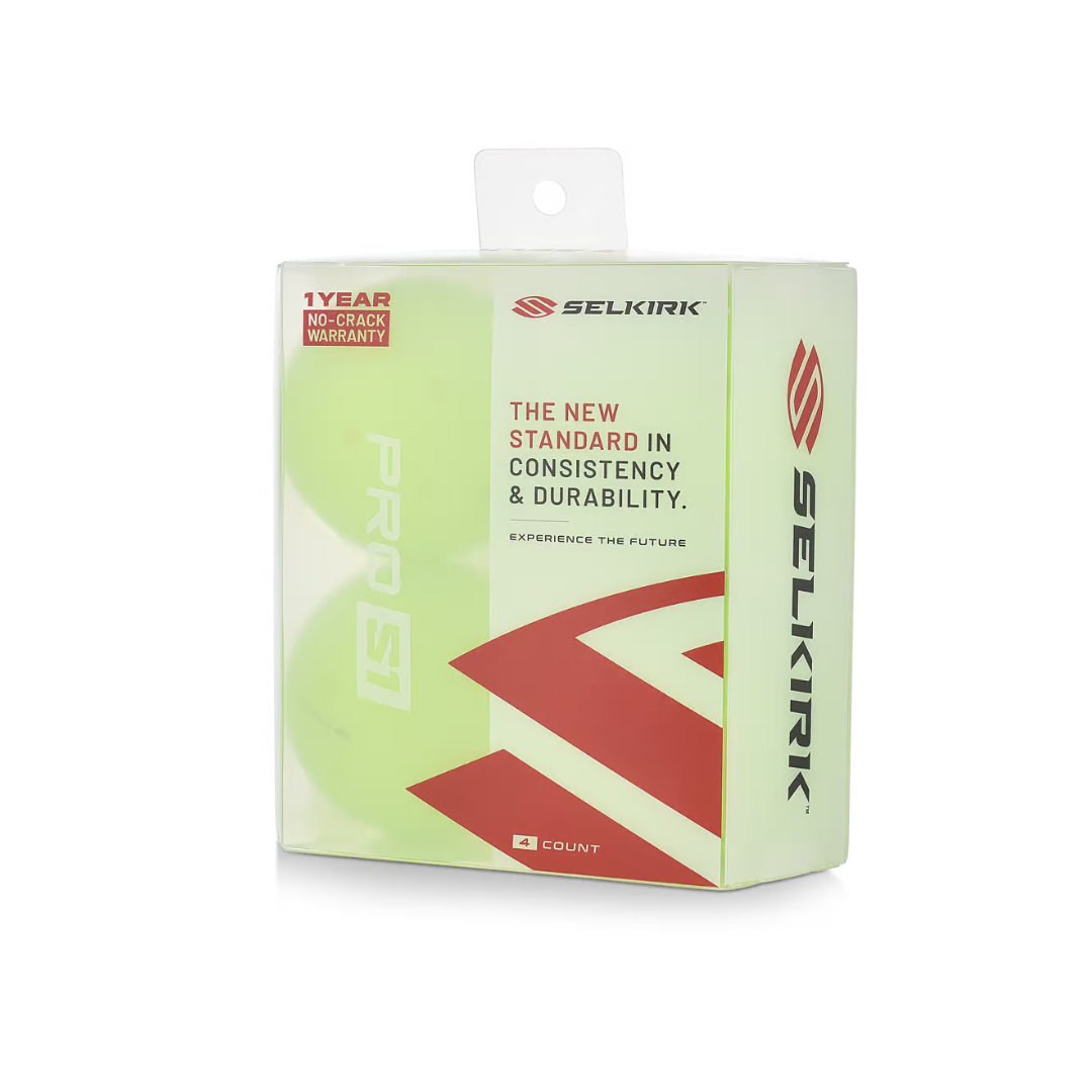 Selkirk Pro S1 Pickleball Balls - 4 Pack | USAPA Approved | Indoor/Outdoor Use for Tournaments & Recreational Play
