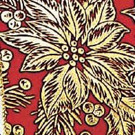 Red Gold Poinsettia Ribbon 2