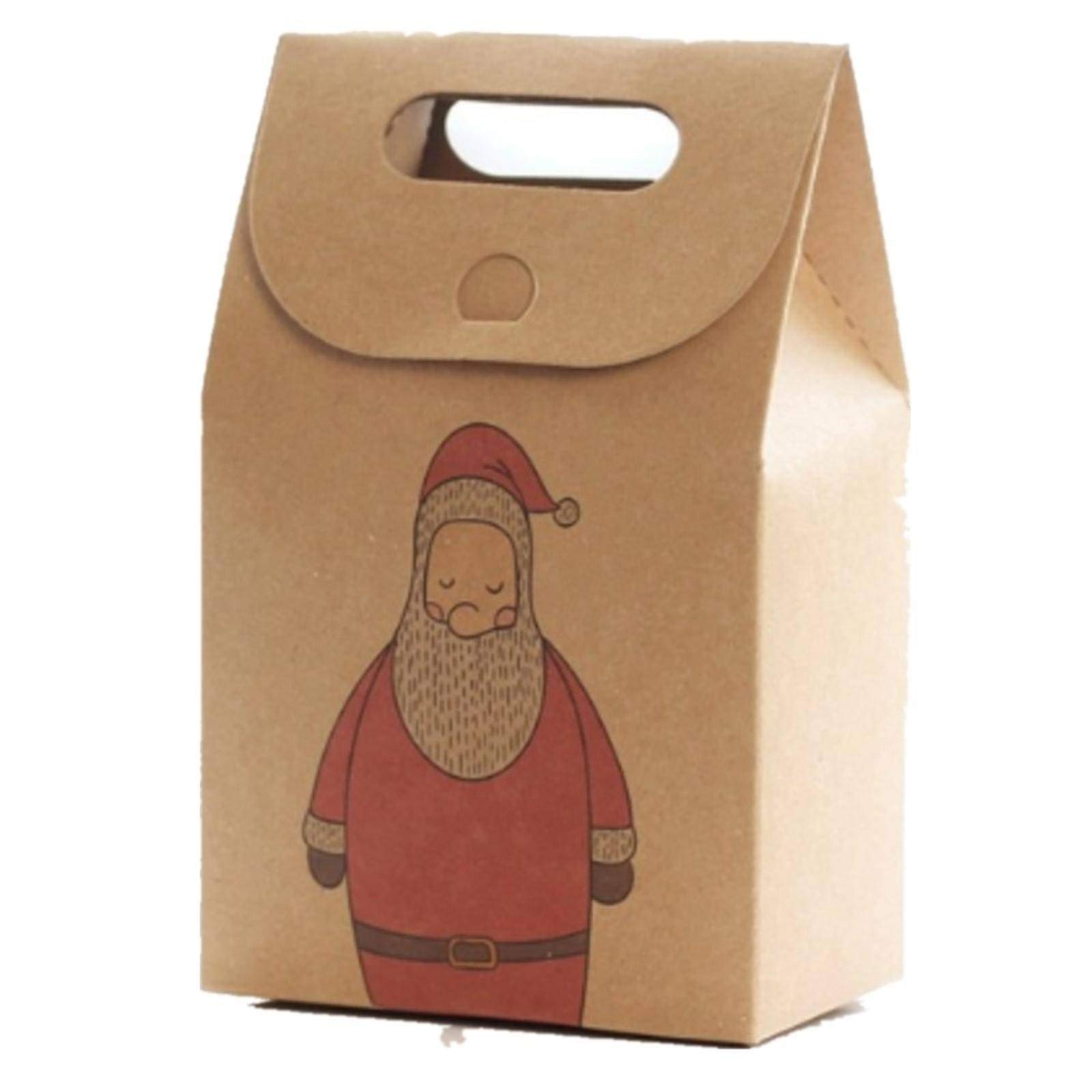 Eco-Friendly Kraft Paper Christmas Gift Bags - Portable & Fashionable Holiday Tote Bags for Festive Party Gifts, Wrapping & Storage | Perfect for Christmas Parties, Office Exchanges & Holiday Decorations
