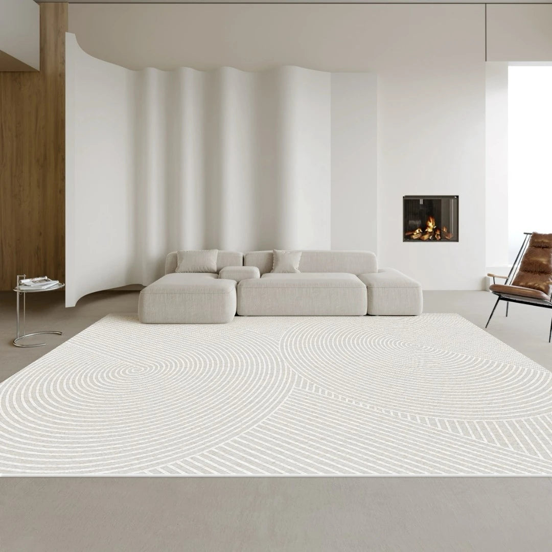 Livia Velvet ZenLife Geometric Area Rug for Living Room - Soft Non-Slip Modern Home Decor for Bedroom, Office & Dorm