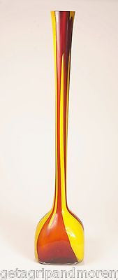 Hand Blown LG Vase Studio Art Glass - 30.5