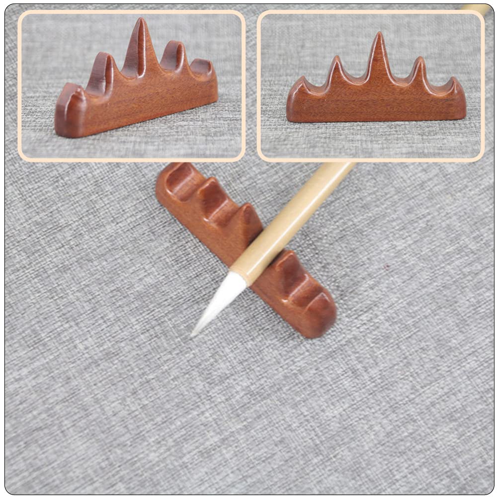 Wooden Brush Holder for Calligraphy & Ink Pens - Desk Organizer for Artists