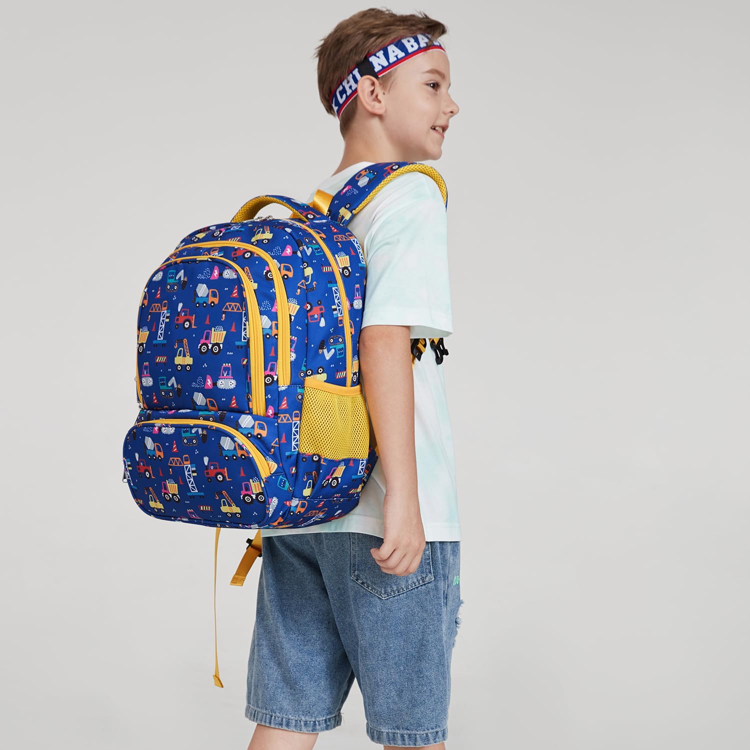 Lightweight Kids Backpack for Boys - Car Design School Bookbag for Elementary & Kindergarten | Perfect for School, Travel, and Daily Use