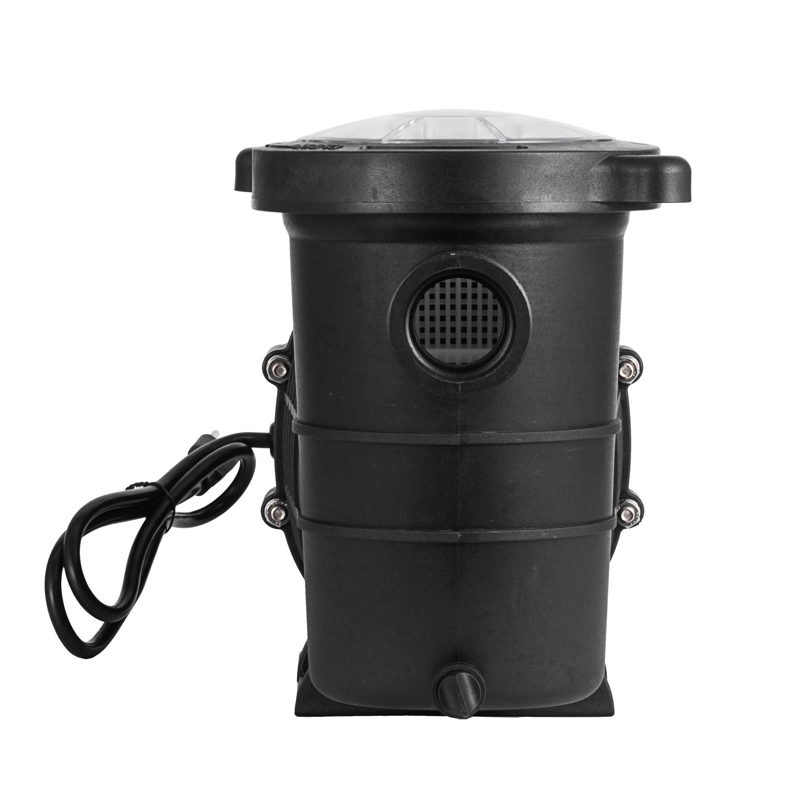 2HP Inground Pool Pump - Dual Voltage 110V/220V High Flow Swimming Pool Pump (6840 GPH) - Self Priming Above Ground Pool Pumps 1500W with Strainer Basket, Drain Plug & 6 Connectors - Perfect for Residential & Commercial Pool Maintenance, Water Circulation & Filtration Systems