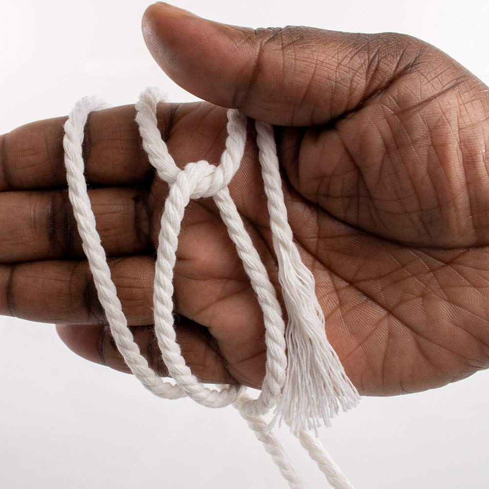 CRAFT COUNTY – 4mm x 200m Natural Cotton Macrame Rope – Premium Macrame Cord for Wall Hangings, DIY Crafts, Knitting & Plant Hangers – Perfect for Home Decor, Boho Style & Handmade Gifts