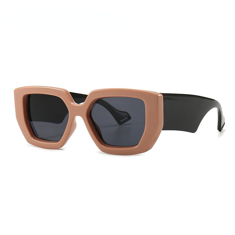 Luxury Wide Leg Square Sunglasses for Women & Men - Vintage Gradient Black Leopard Print Hip Hop Shades - Perfect for Beach, Driving, and Fashion Outfits
