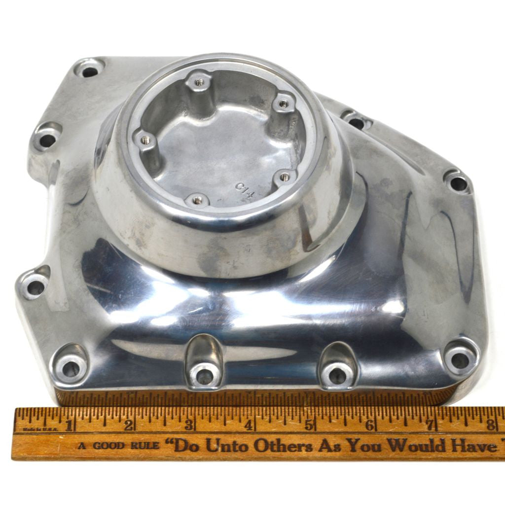 Harley Davidson Twin Cam Cover Part #25362-01 - Semi Polished Aluminum Engine Cover for Motorcycle Customization & Performance Upgrade