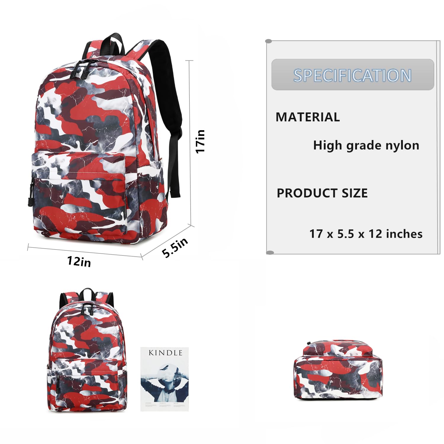 Lmwzh Boys Backpack - Waterproof Lightweight School Bookbag for Elementary Kids, Durable Travel Backpack (2023 Model) - Perfect for School, Travel & Outdoor Adventures