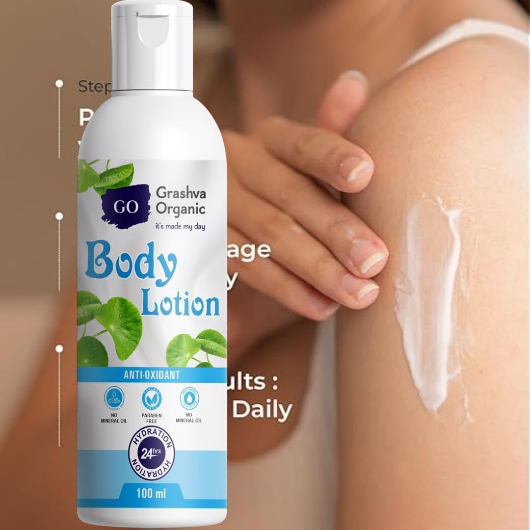 Organic Nourishing Body Lotion with Almond Oil - 400ml Deep Moisturizing Cream for Very Dry Skin | 48-Hour Hydration | Smooth & Healthy Skin Care | Perfect for Daily Use, After Shower & Winter Skincare